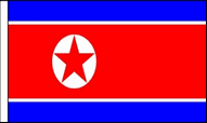 North Korea Table Flags